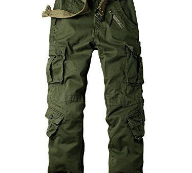 Aeslech Pantalones de carga militares casuales para hombre, 8 bolsillos de trabajo de combate al aire libre 68 Reacondicionado Online now